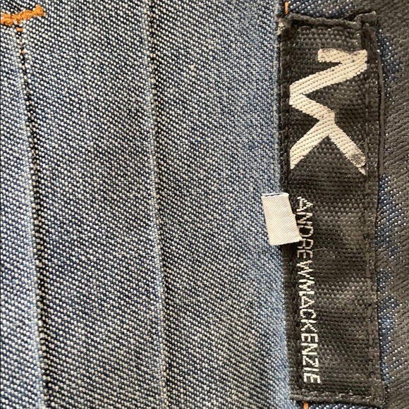 Andrew Mackenzie denim cropped black jacket Sz 38 - Picture 10 of 13